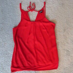 Express Orange Red Sleeveless ID 00400300 Tank Top w/Spaghetti Straps Size XS